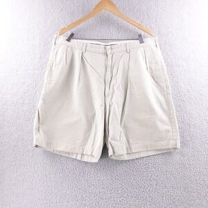 Polo Golf Mens Classic Fit Pleated Beige Chinos‎ Shorts Size 40 Preppy Athletic
